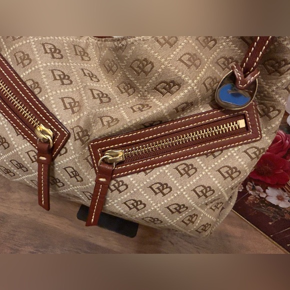 Dooney & Bourke Tan and Brown Shoulder Bag - Picture 8 of 14